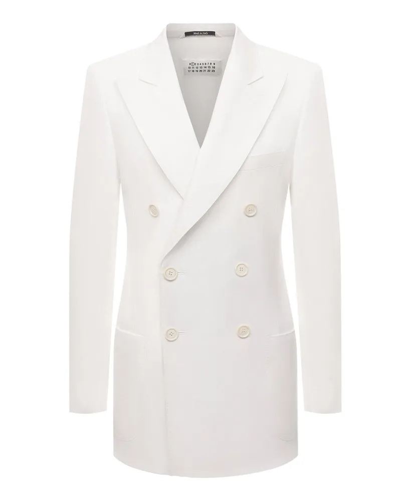 Maison Margiela Cotton Blazer Weiß