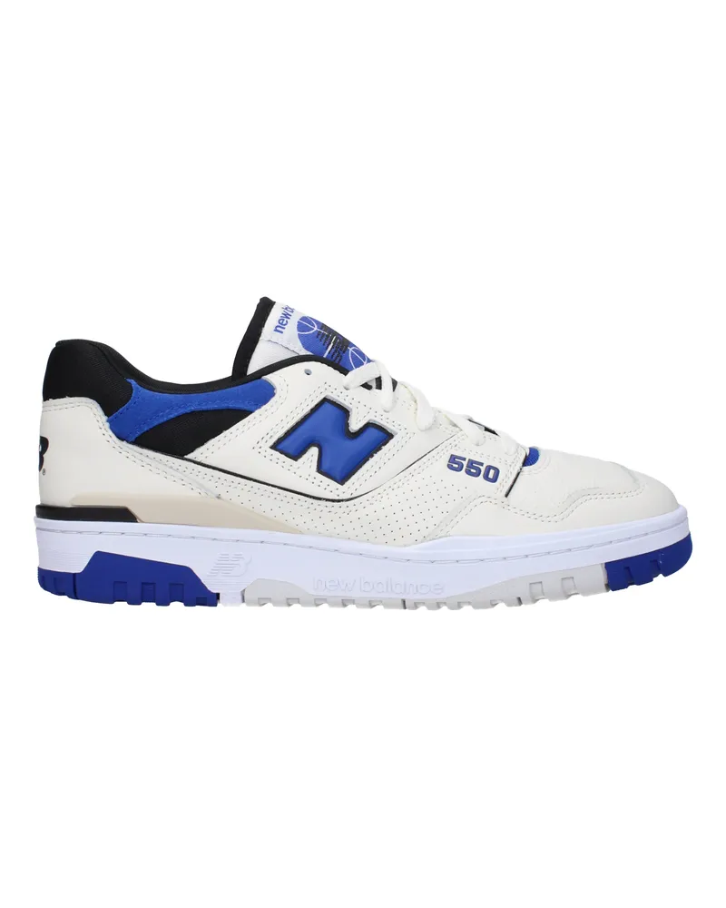 New Balance Sneakers 550 Herrens Leder Weiß/Blau -