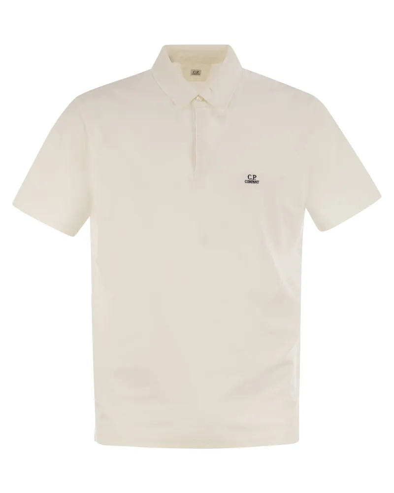 C.P. Company Stretch Cotton Piqué Polo Shirt White