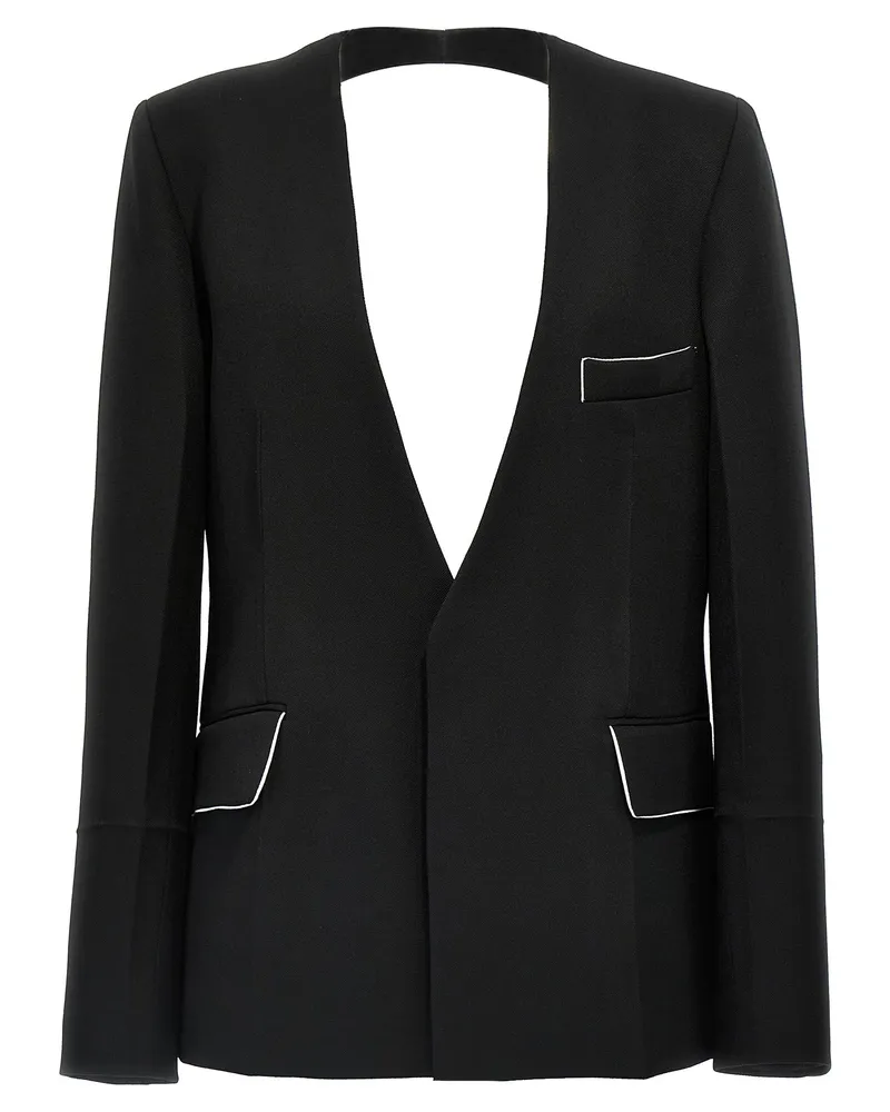 Victoria Beckham geschrumpftes Kragen ohne Back' Blazer Black