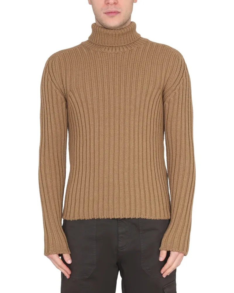 Ten c Zehn c Rollkragenpullover Beige