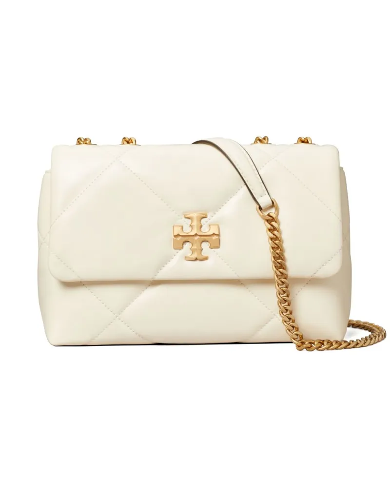 Tory Burch Kira Diamond Small Leder Umhängetasche White