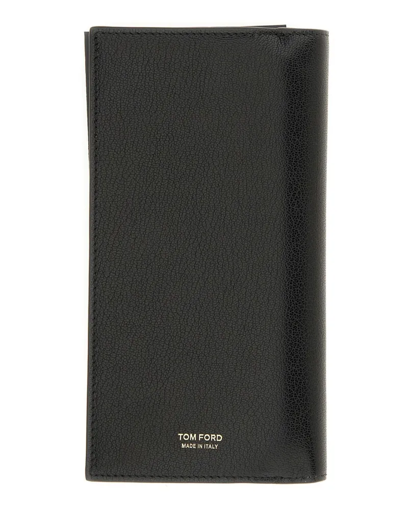 Tom Ford vertikaler Lederbrieftasche Black