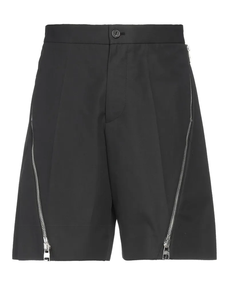 Alexander McQueen Cotton Bermuda Schwarz