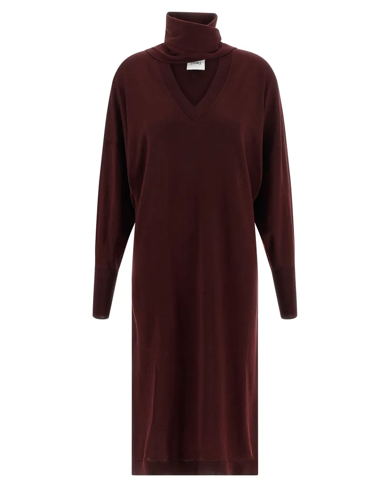 NUDE Schalkleid Bordeaux