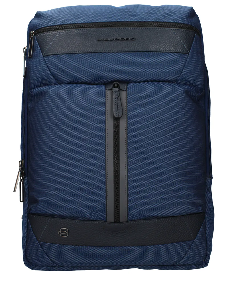 Piquadro Herrens Rucksäcke und Gürteltaschen aus blauem Stoff -