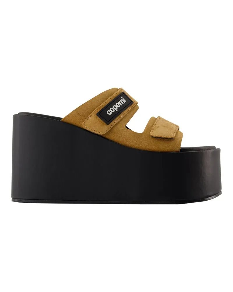 COPERNI Patch Sandalen  Leder schwarz/braun Black