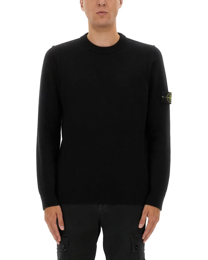 Stone Island Wolltrikot Black