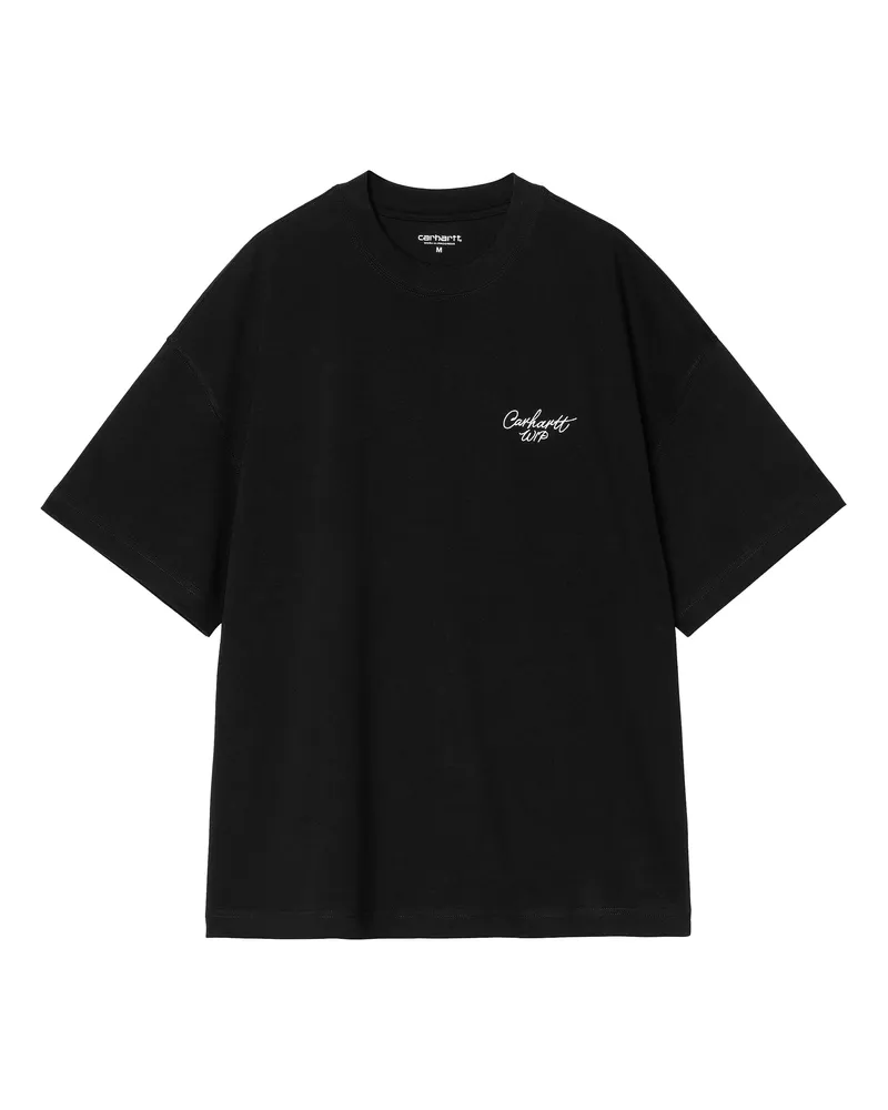 Carhartt WIP T -Shirt S/S Signaturskript schwarz/weiß Black