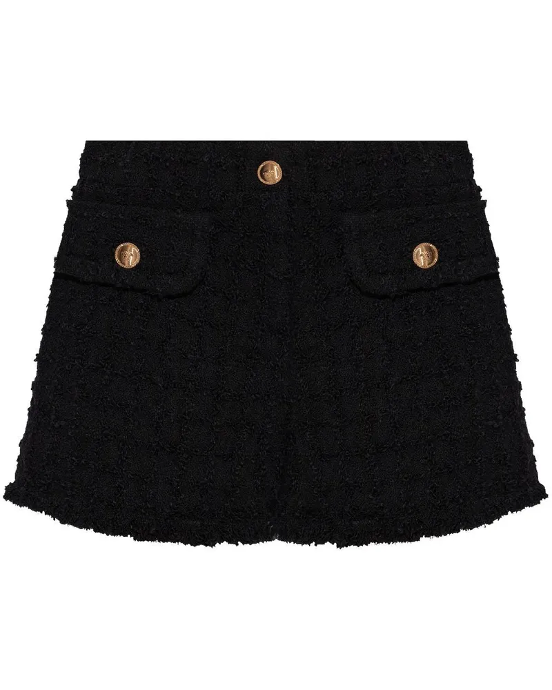 Versace Bouclé Tweed Shorts Black