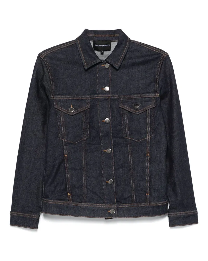 Emporio Armani Denim -Baumwolljacke Blue
