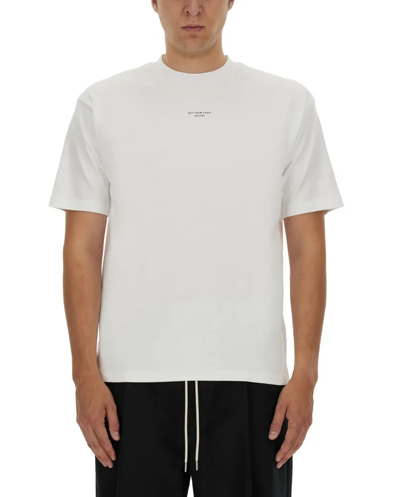 Drôle de Monsieur Slogan" T -Shirt White