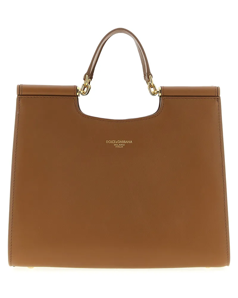 Dolce & Gabbana Kleine „Sicily“-Einkaufstasche von Brown
