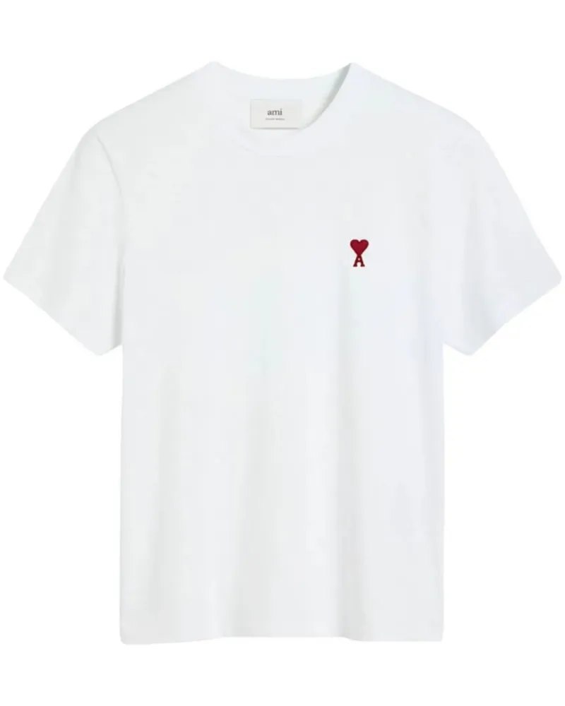 AMI Paris Ami de Coeur Baumwoll -T -Shirt White