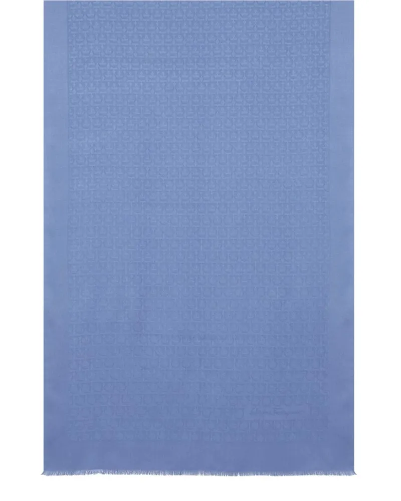 Ferragamo Gancini-Stola aus Seide und Wolle Clear