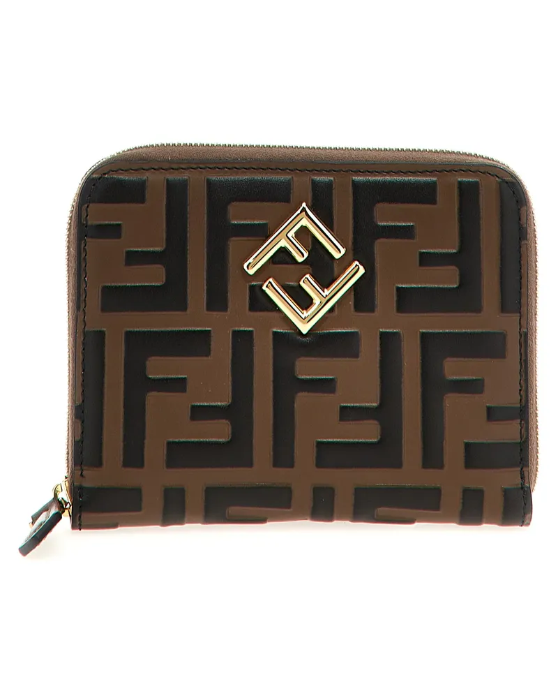 Fendi Medium 'ff Diamonds' Brieftasche Brown