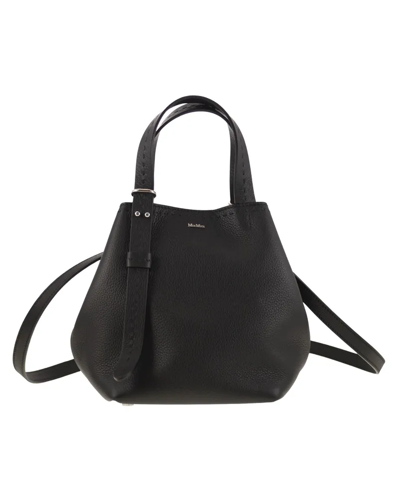 Max Mara Archetipo7 XSV2 Archetipo extra kleiner Ledertasche Black