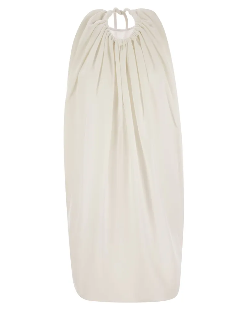 SPORTMAX Arizona1234 kurzes Viskose -Kleid White