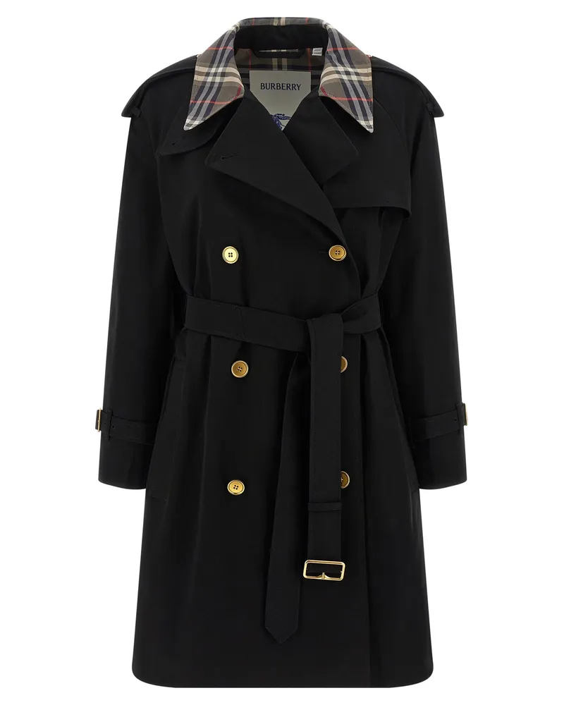 Burberry Medium 'Castleford' Trench Coat Black
