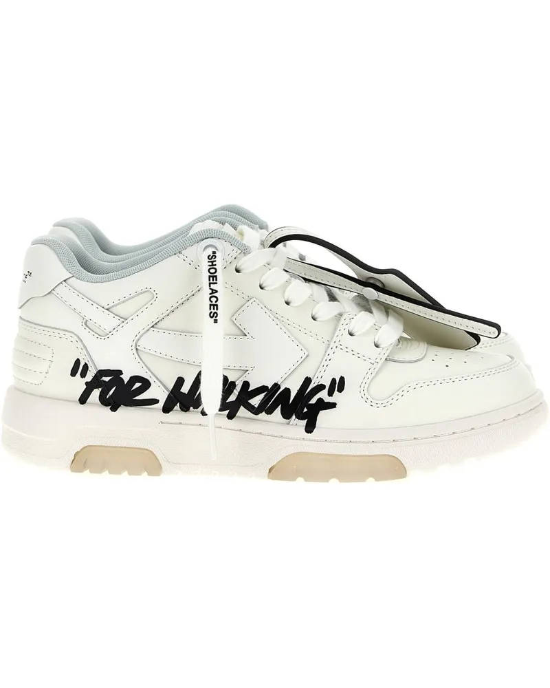 OFF-WHITE Aus dem Büro aus dem Büro aus Leder -Turnschuhen aus dem Büro White