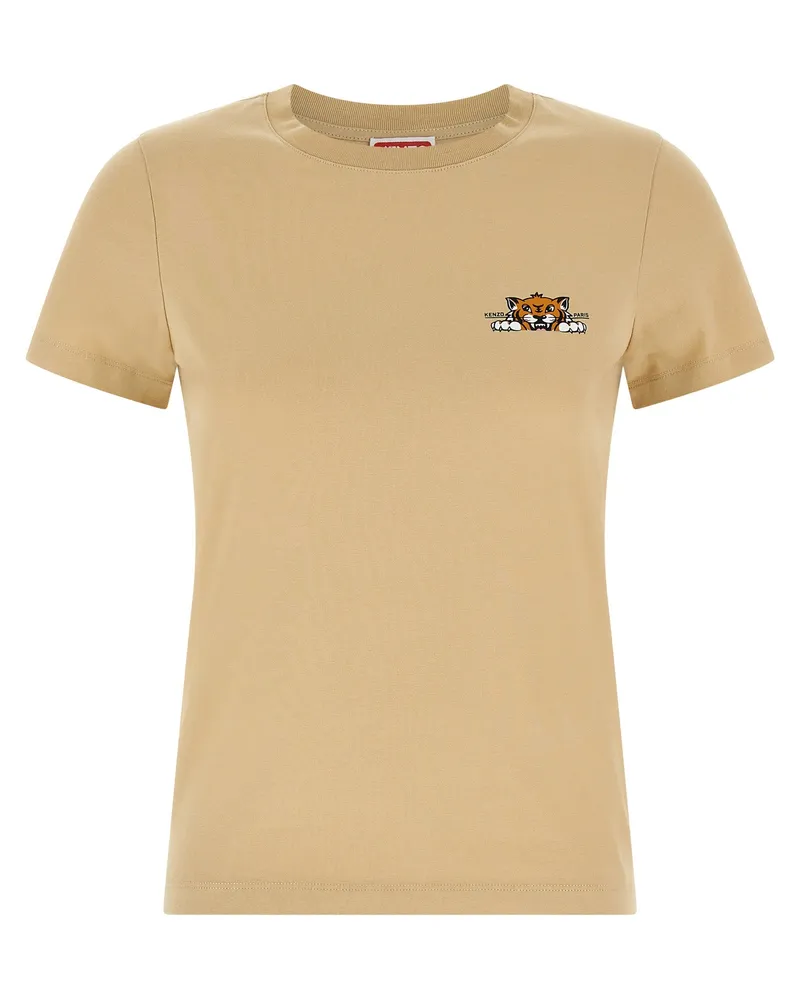 Kenzo Kenzo Happy Tiger' T -Shirt Beige