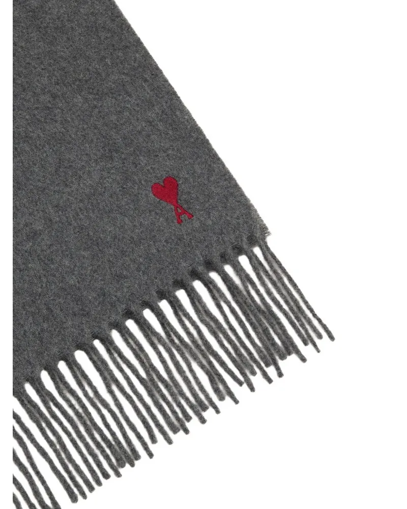 AMI Paris Ami de Coeur Wollschal Grey