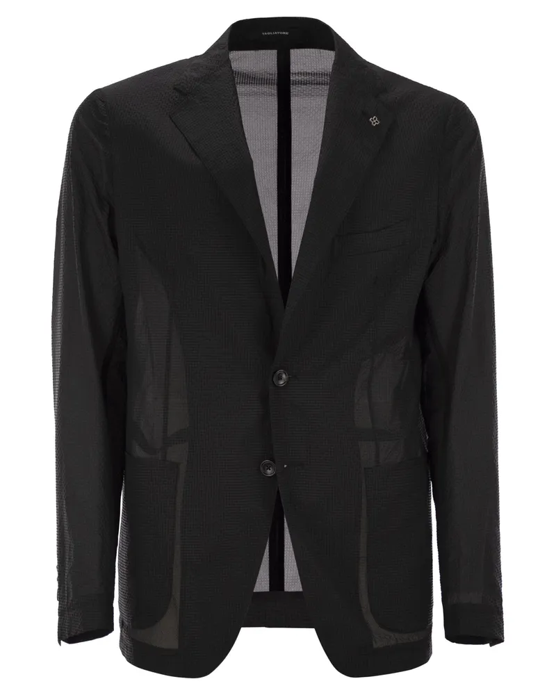Tagliatore Leichte technische Stoffjacke Black