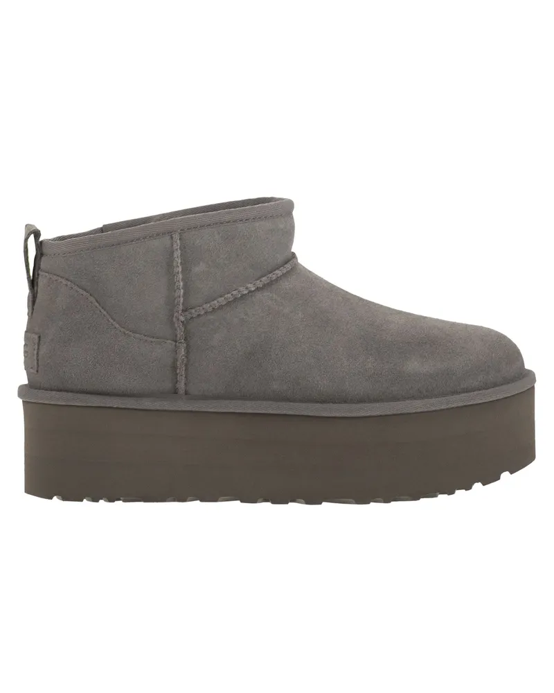 UGG Ultra Mini Classic Stiefel mit Plateau Grey