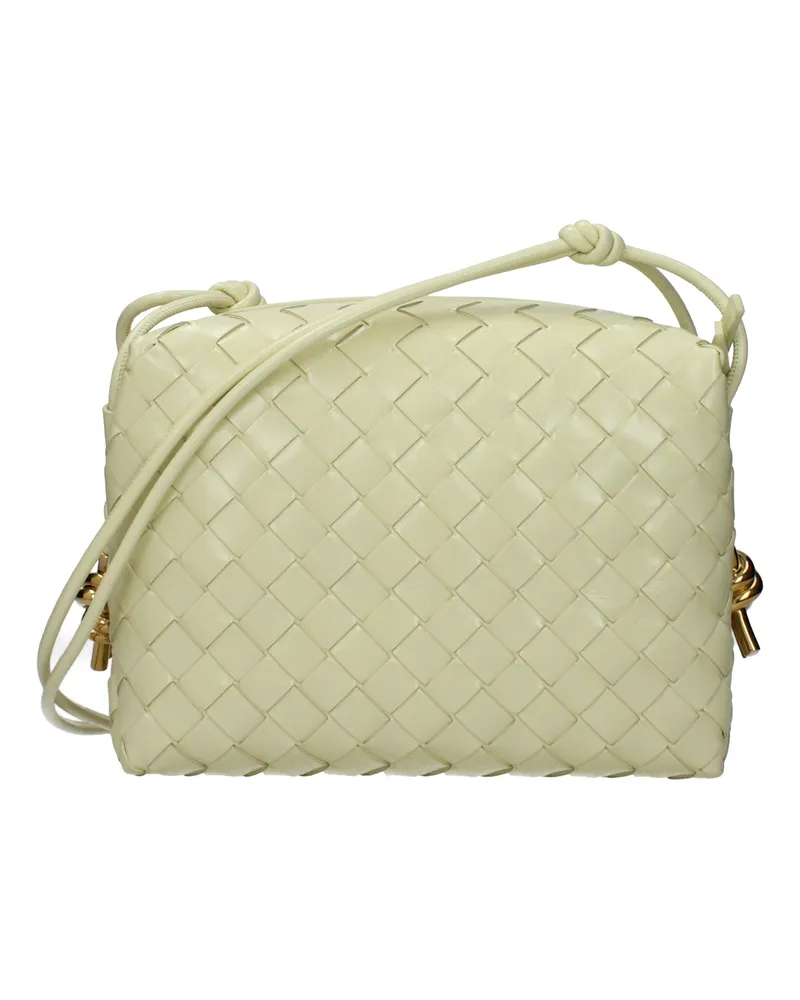 Bottega Veneta Damens Umhängetaschen aus Leder in Gelb/Eiscreme -