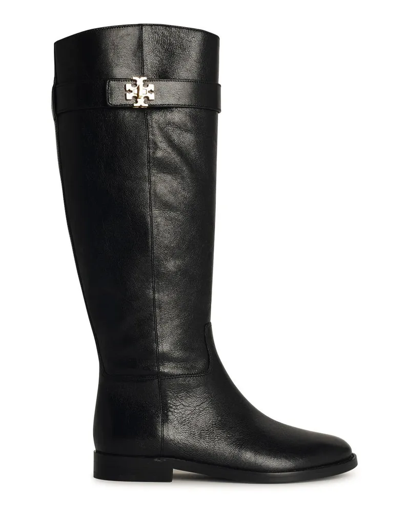 Tory Burch Lock Ridin' Black Lear Stiefel Black