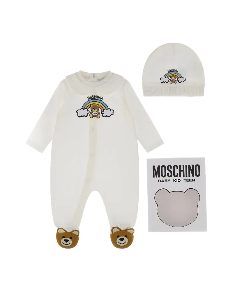 Moschino Strampler Set mit Hut White