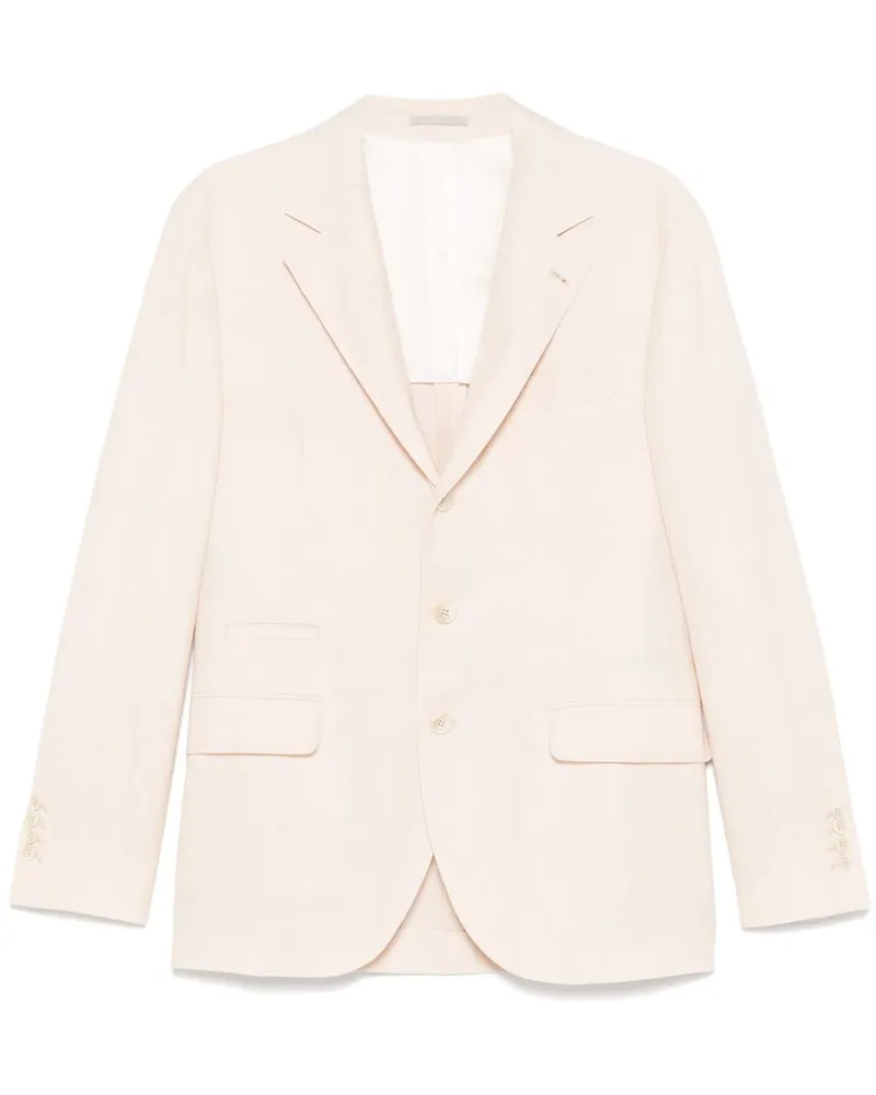 Brunello Cucinelli Wolle Mischung Single Breasted Jacke Pink