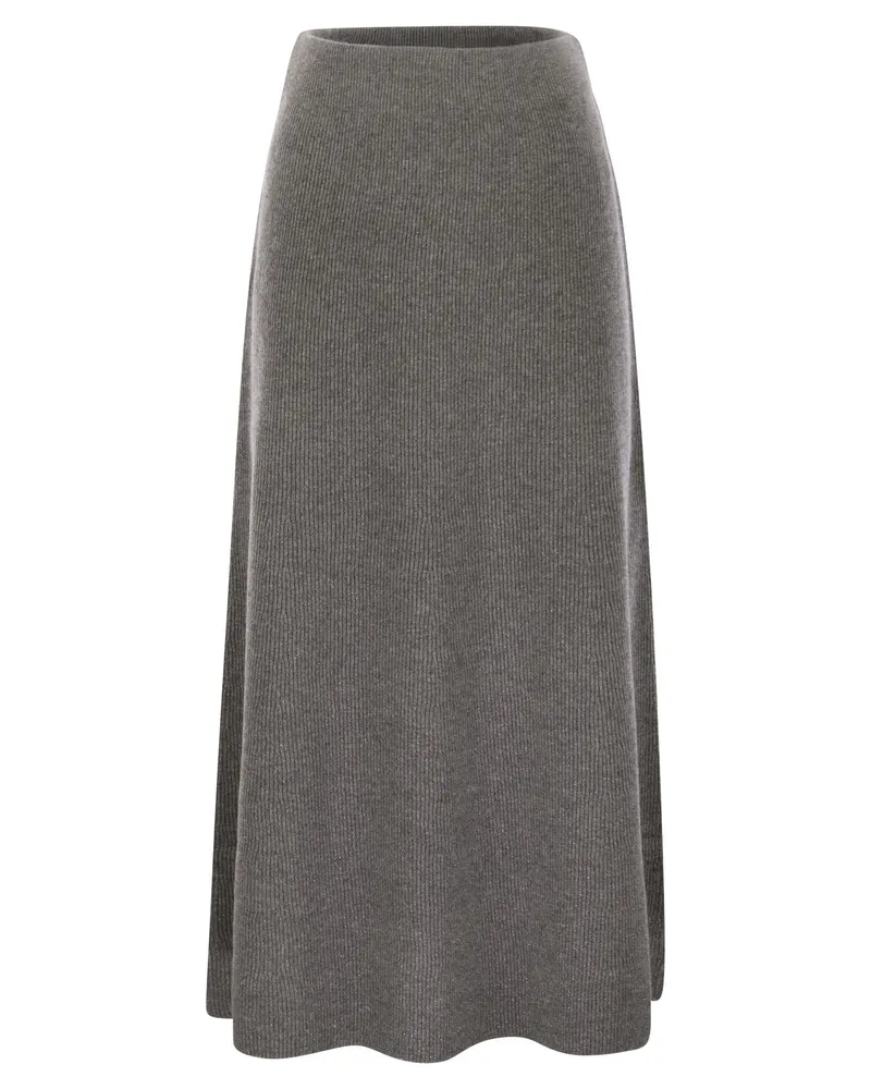 Fabiana Filippi Platinum und Lurex Long Rock Grey