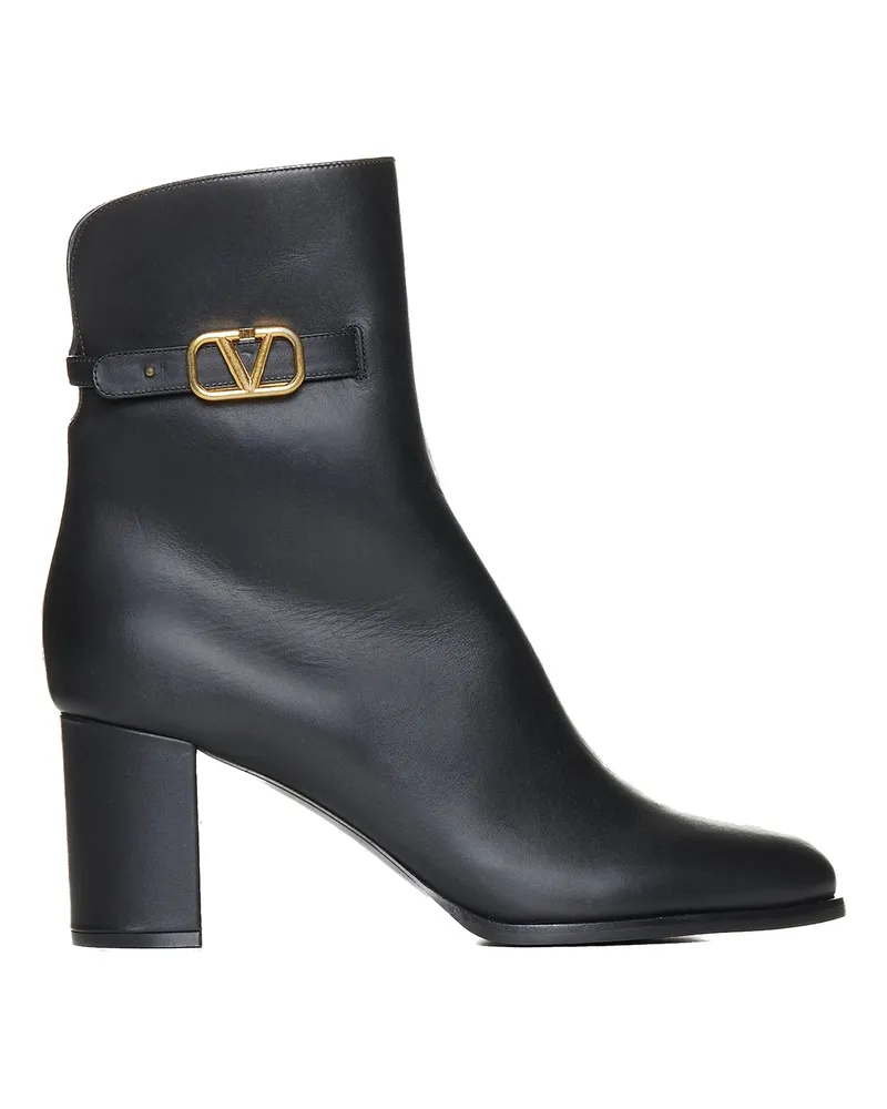Valentino Garavani Valentino Garavani V Logo Signature Lederstiefel Schwarz