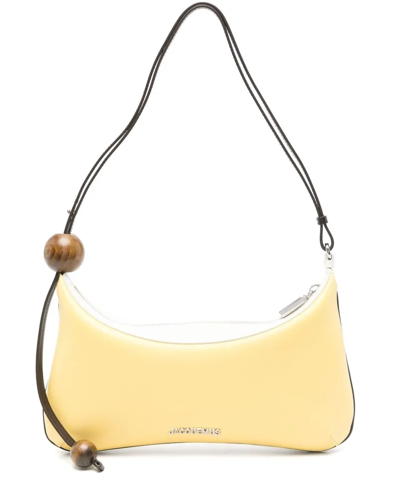 Jacquemus Le Grand Bisou Perle Leder Umhängetasche Yellow