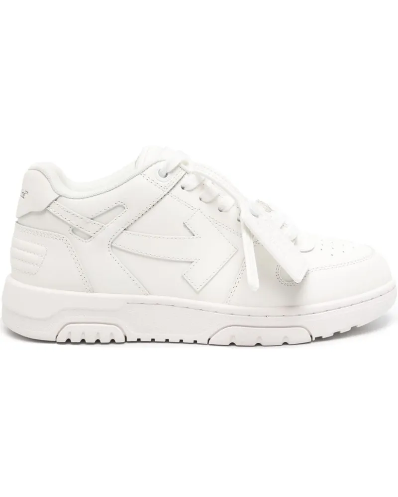 OFF-WHITE Aus weißer Leder -Sneaker aus dem Büro White