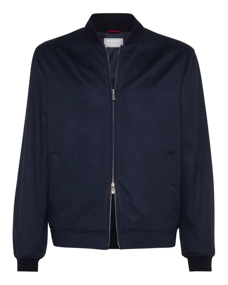 Brunello Cucinelli Kaschmirbomberjacke Blue