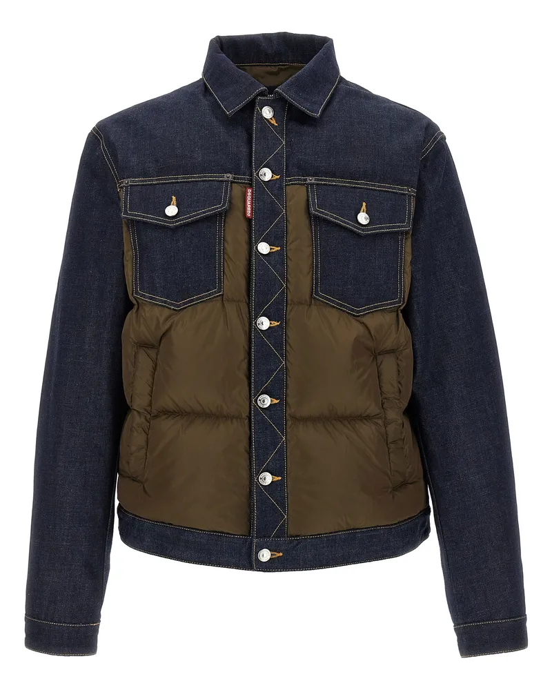 Dsquared2 Hybrid Puffer Jeans' Jacke Multicolor