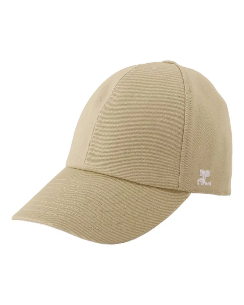Courrèges Signature Cap Courreves Baumwoll Beige Beige