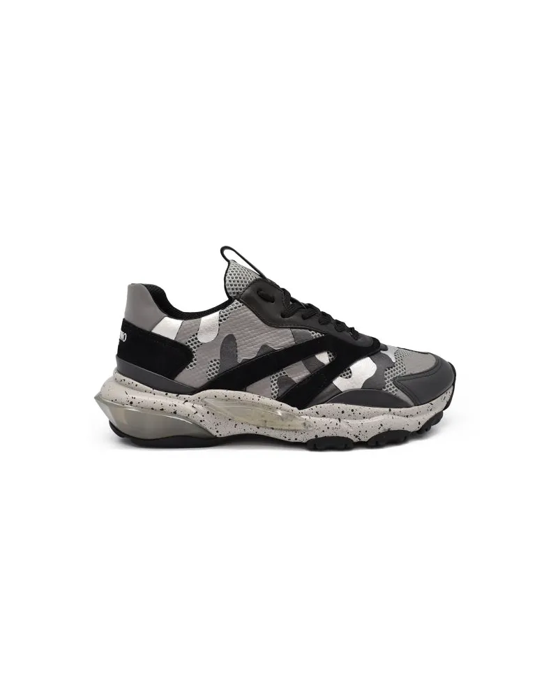 Valentino Garavani Bounce Camouflage Sneakers Black