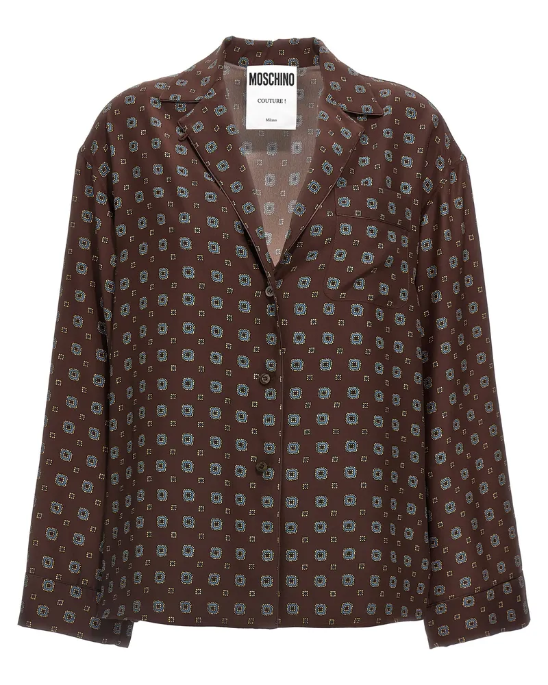 Moschino gemustertes Hemd Brown