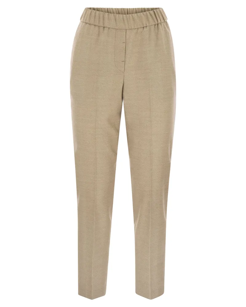 Peserico Stretch Virgin Wollhose Beige