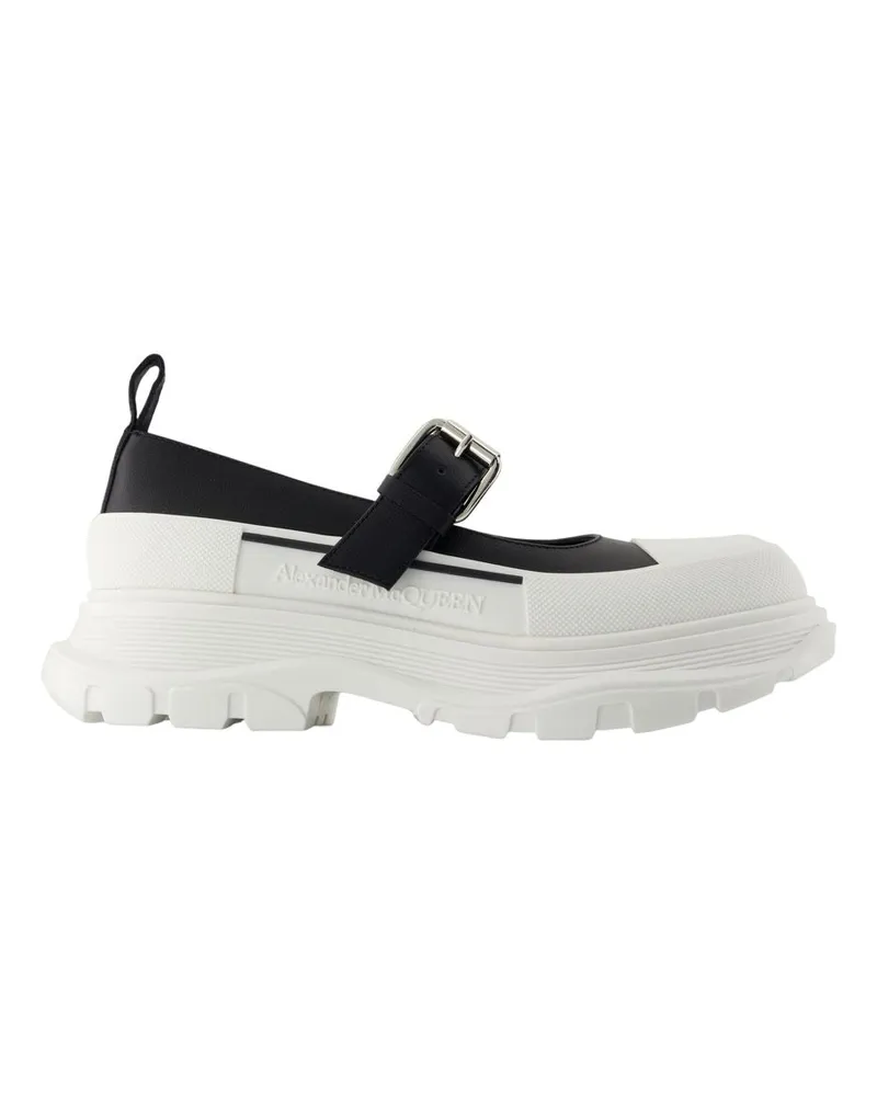 Alexander McQueen Tread Slick Mary Jane Alexander Mc Königin Leder schwarz Black