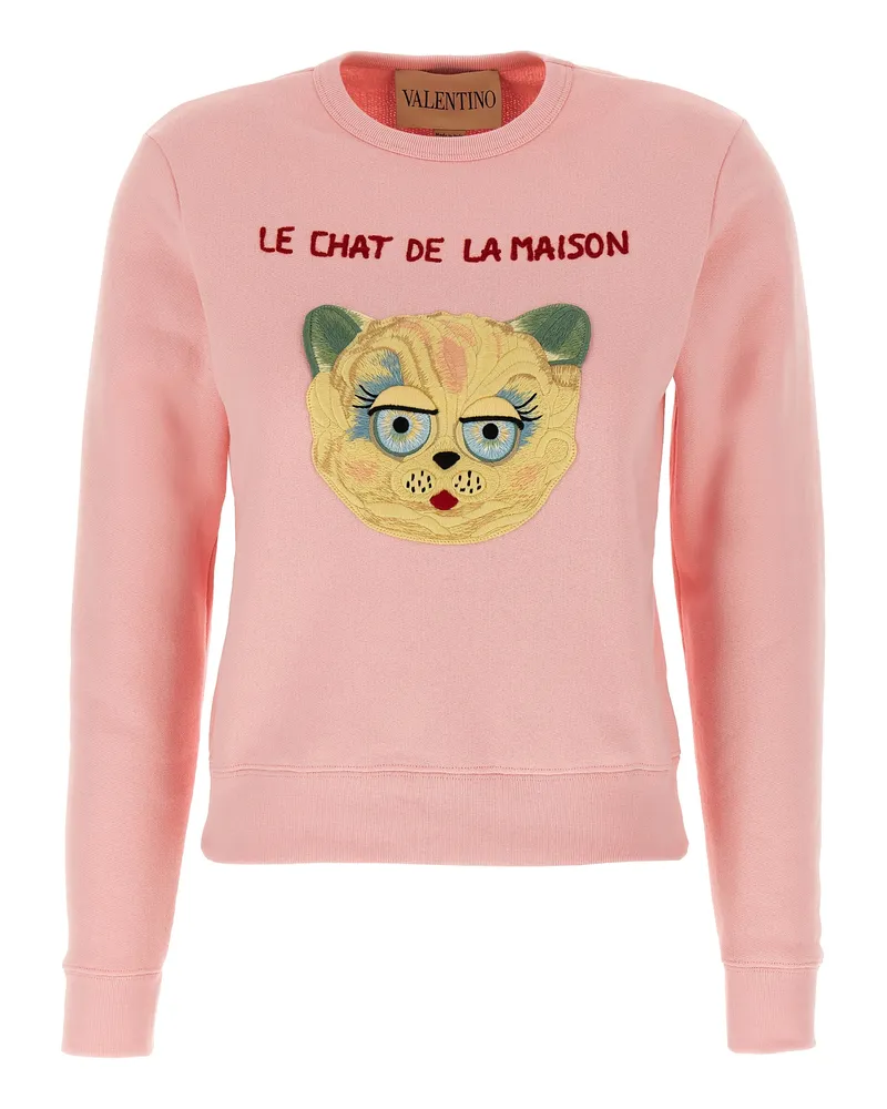 Valentino Garavani Valentino Garavani 'Le Chat de la Maison' Sweatshirt Pink