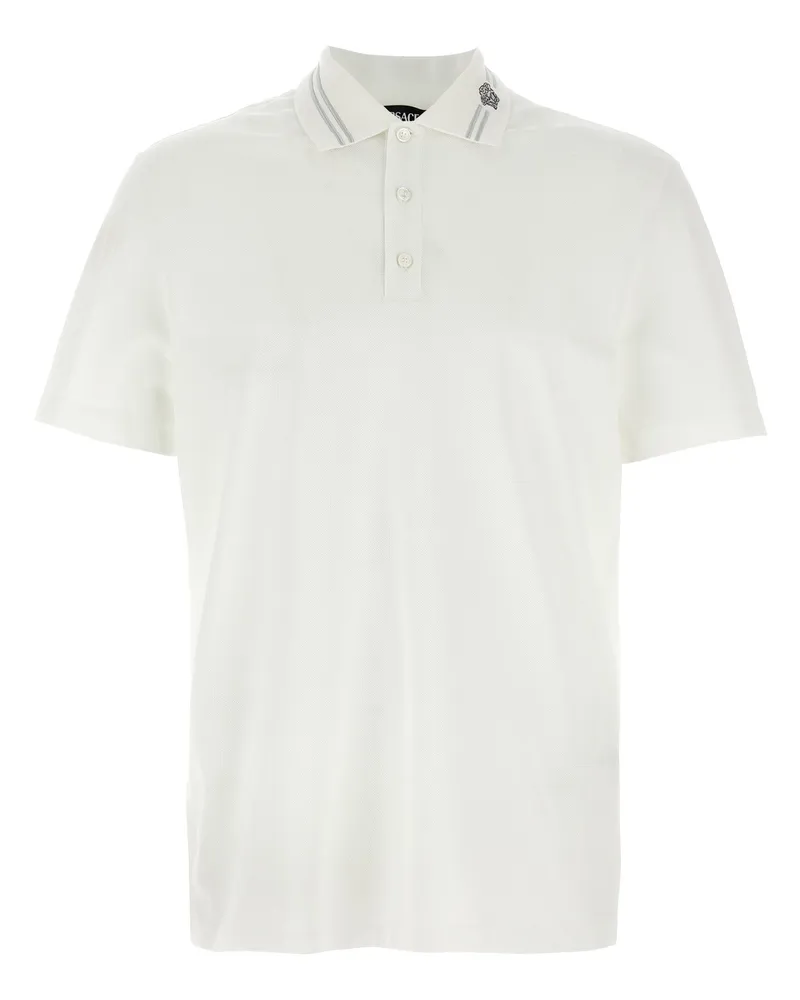 Versace Medusa Stickerei' Polo -Shirt White