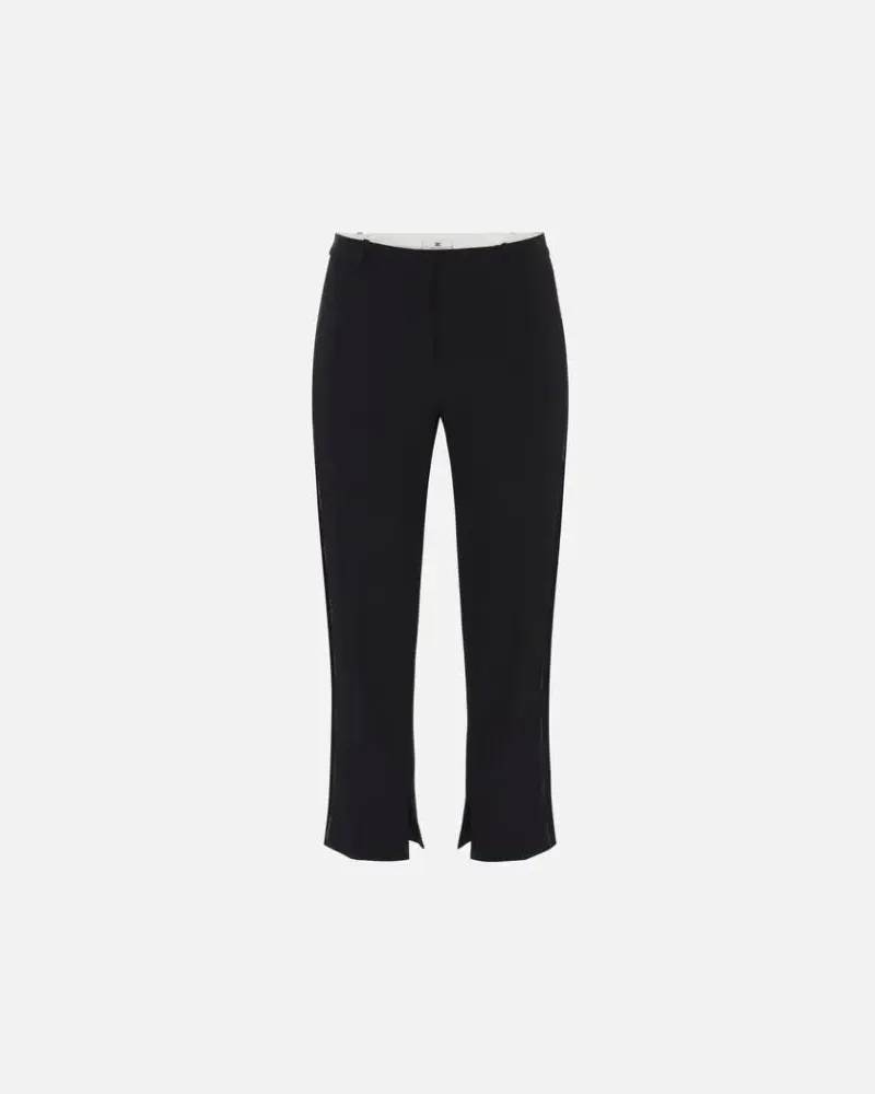 Elisabetta Franchi Hosen mit Satinband Black
