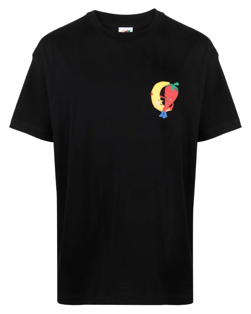 Sky High Farm Workwear Logo Baumwoll -T -Shirt Black