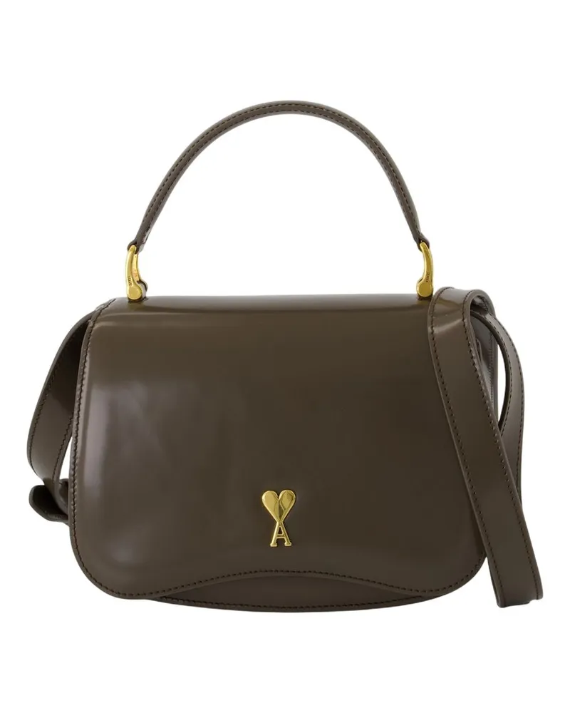 AMI Paris Paris Paris Handtasche  Leder Khaki Khaki