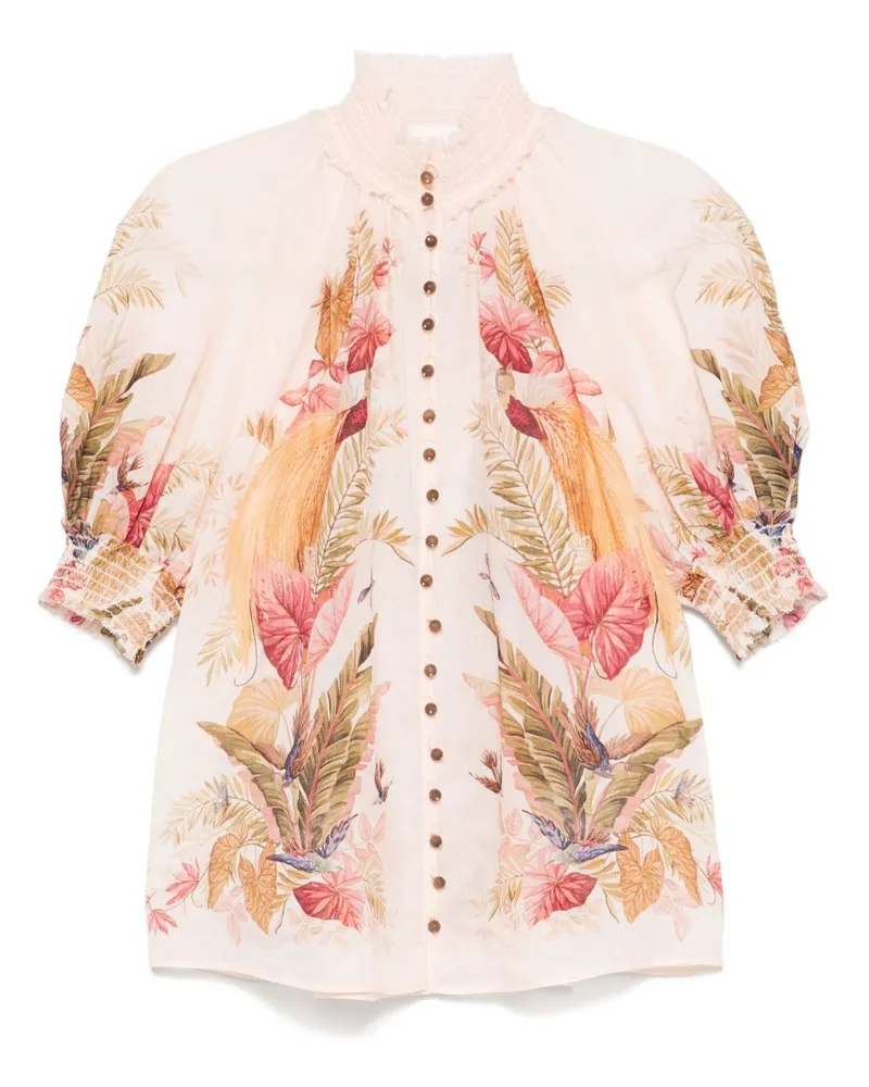 Zimmermann Ascension Printed Bluse Beige