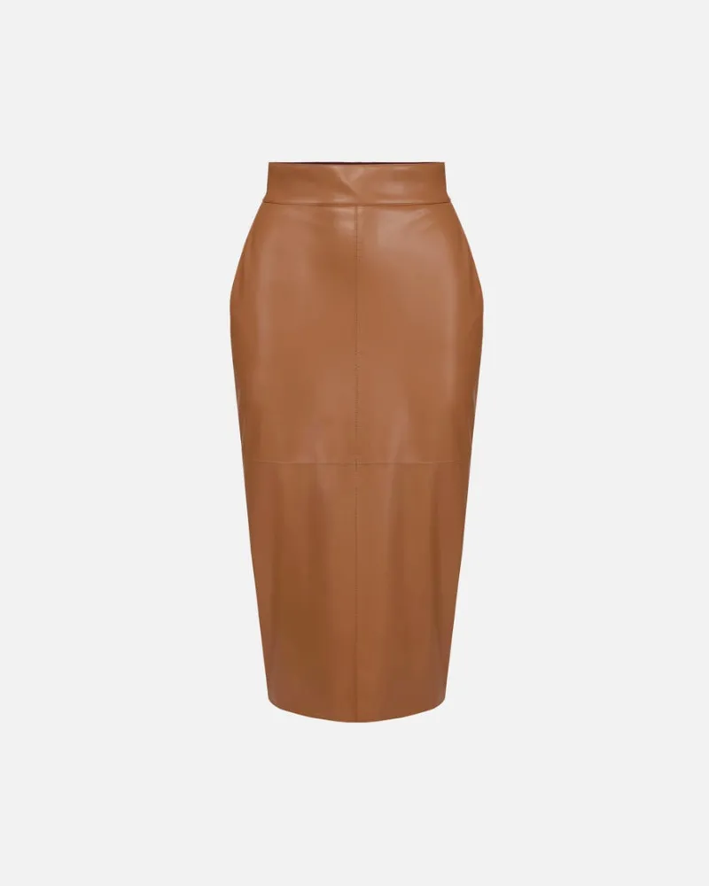 Elisabetta Franchi Elisabetta -Franchi -Rock mit Juwelenhaken Brown